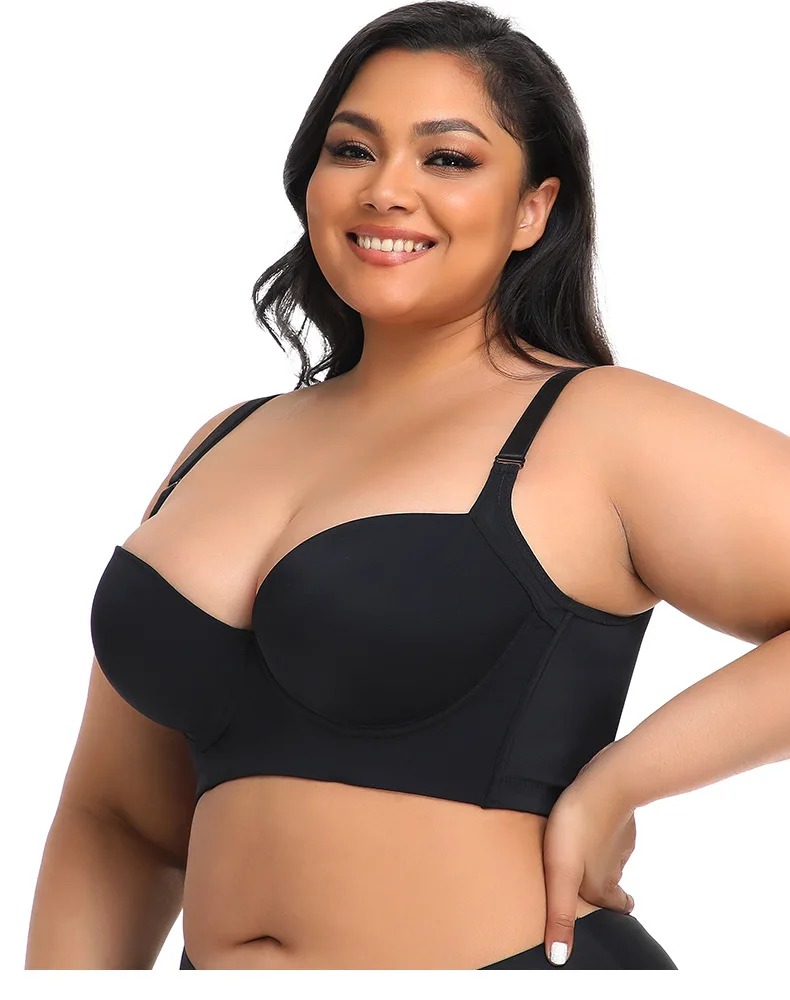 Womens Plus Size Bra Cup Comfortable Full Cup Padded Ladies Lace Bra Push up Bralette Gather 40 Bra Size for Fat Women