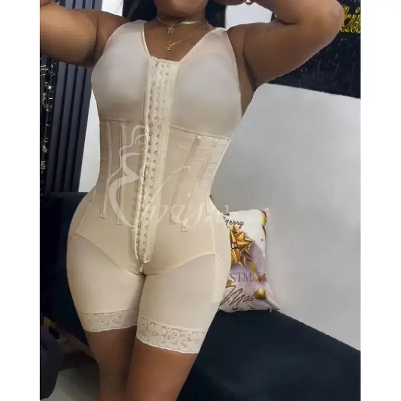 High Double Compression Tummy Control Butt Lifter Body Shaper With Hooks Shapewear Underwear Body Shapers Butt Lifter Hip Logo - Image 4