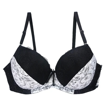 New Sexy Lace Push Up Bras For Women Plus Size Female Plunge Bow Floral Lingerie D DD EF Full Cup Brassiere - Image 9