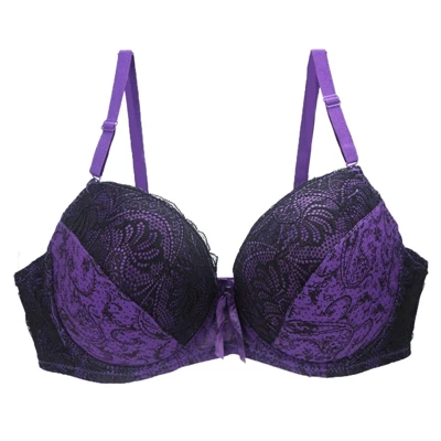 New Sexy Lace Push Up Bras For Women Plus Size Female Plunge Bow Floral Lingerie D DD EF Full Cup Brassiere - Image 7