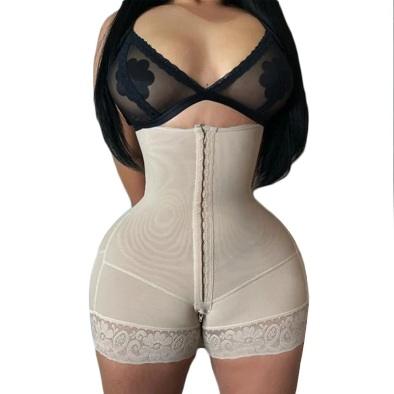 High Compression Waist Slimming Bodysuit Corset Top With Hooks Straps Sleeveless Body Shapers Waist&butt Lifter Shorts for Women - Image 6
