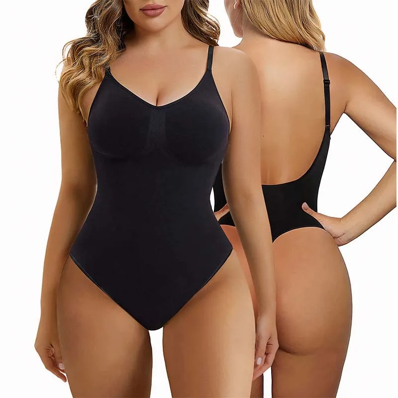Women for Bodysuit Sculpting Seamless Shapewear Body Shapers Plus Size Waist Corset Shaped-in Spandex Polyester - Image 5