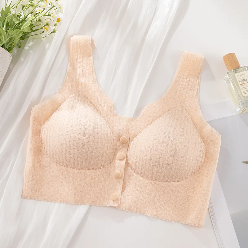 Pregnant Women's Breast-feeding Bra, Front-buttoned, Sexy, Breast-retracting, Anti-sagging, Seamless, Beautiful Back Bra, Thin - Image 7